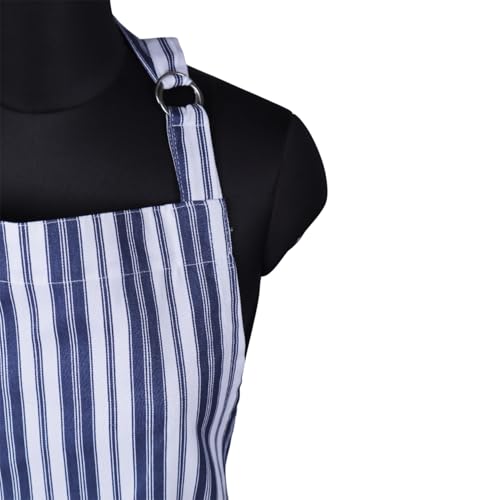 Cotton Aprons for Women with Pockets Adjustable Strap and Waist Ties Reusable Printed Aprons for Baking