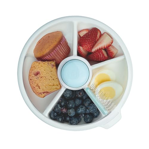 Kids Large Snack Spinner Slide Bundle with Hand Strap and Sticker Sheet