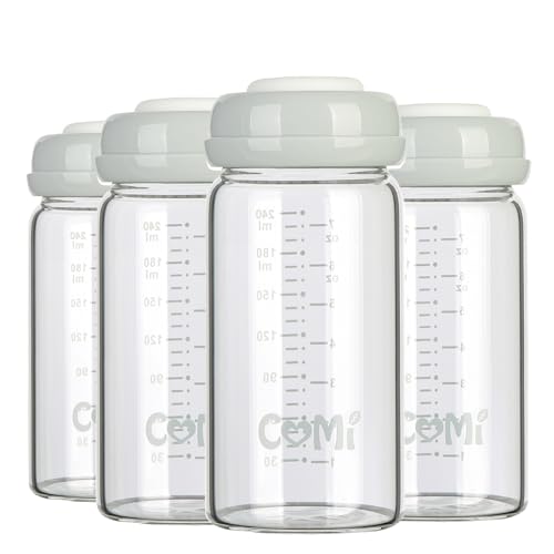 Wide Neck Glass Breastmilk Collection n Storage Bottle (4 Count)