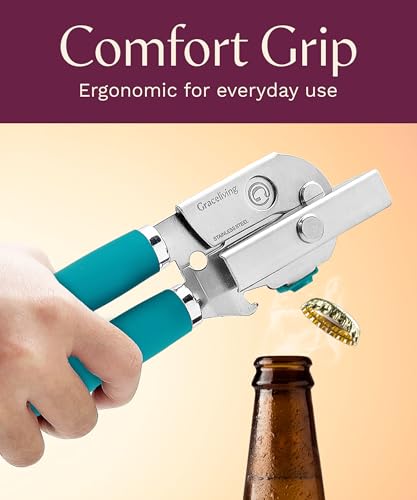 Heavy Duty Manual Can Opener with Magnetic Lid Lifter