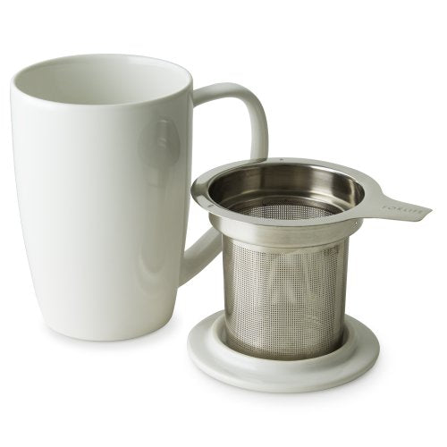 Curve Tall Tea Mug with Infuser and Lid 15 ounces