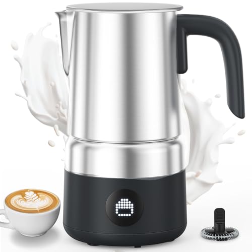 All-in-1 Milk Frother and Steamer, 17oz Stainless Steel Jug, 600W