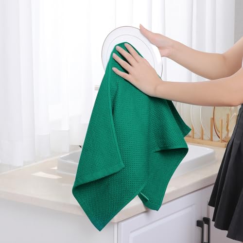 100% Cotton Waffle Weave Kitchen Dish Towels 4 (4 Count)