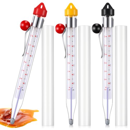 3 Pcs Candy Thermometer with Pot Clip 8" (3 Count)