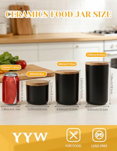 1000ml 33.8oz Ceramic Food Storage Containers with Lids