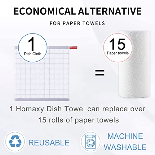 100% Cotton Terry Kitchen Dish Cloths (6 Count)