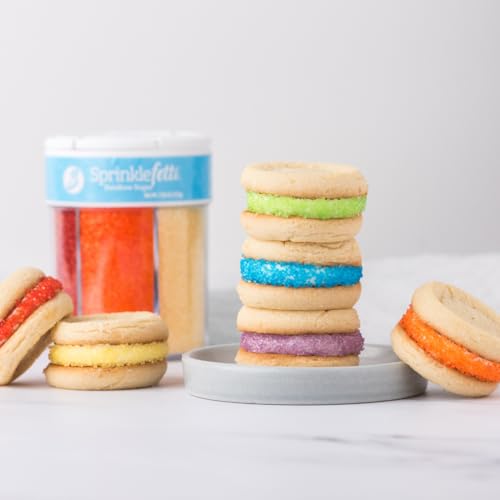 Rainbow Sanding Sugar 6 Cell Jar (7.83 Ounce)