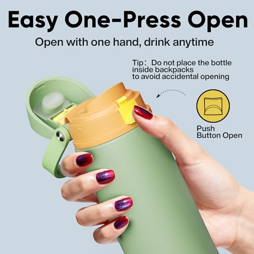 Insulated Water Bottle with Straw