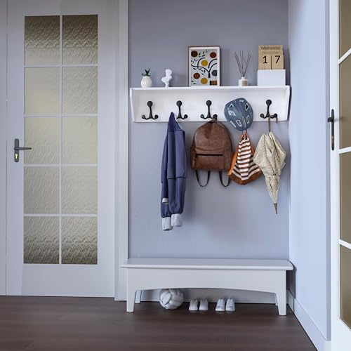 Wall Shelf with Hooks