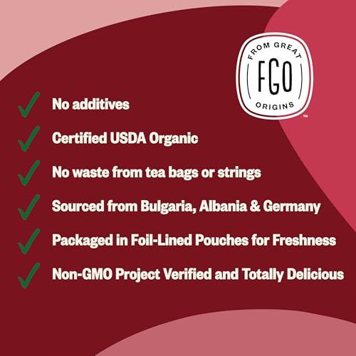 Organic Red Raspberry Loose Leaf Herbal Tea (16 Ounce)