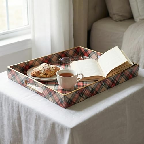 Rectangular Decorative Tray with Handles