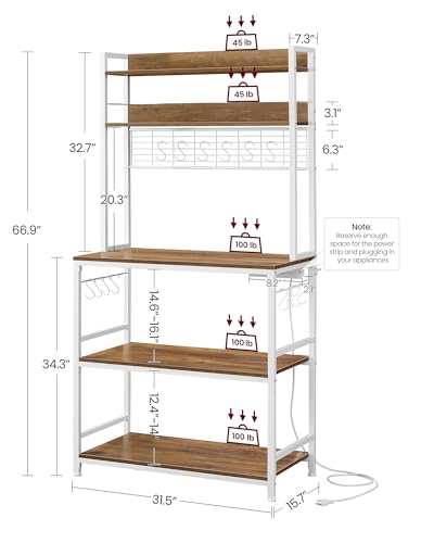 Bakers Rack with Power Outlet