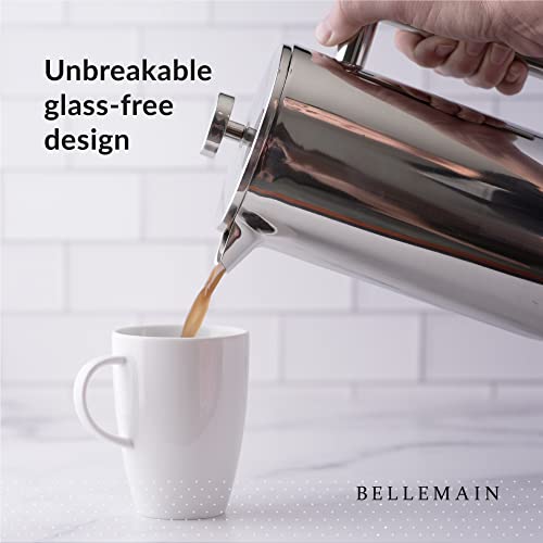 French Press Coffee Maker Extra Filters Included