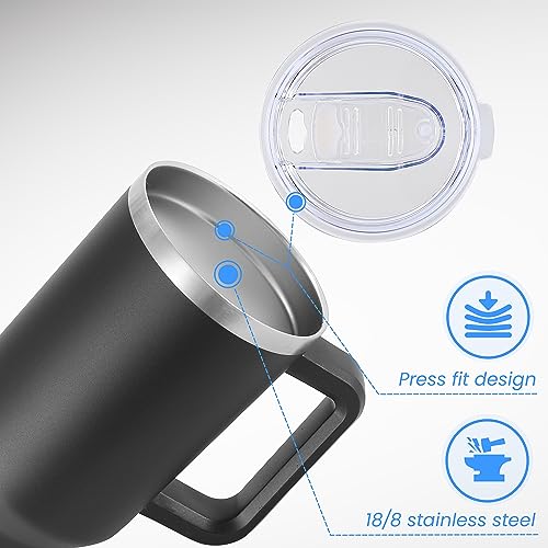 40 oz Tumbler with Handle and Straw (4 Count)