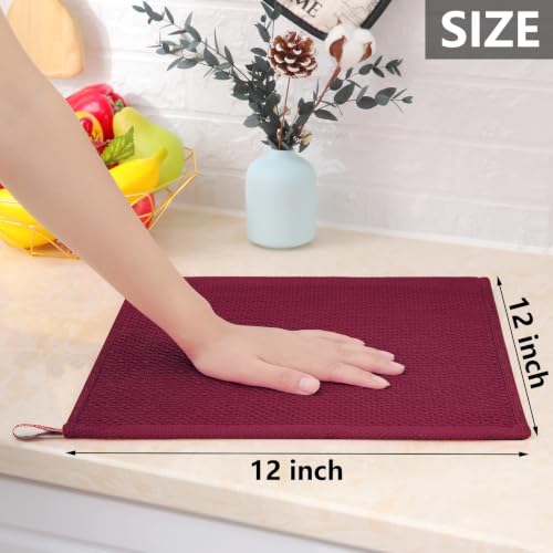 100% Cotton Waffle Weave Kitchen Dish Cloths 6 (6 Count)
