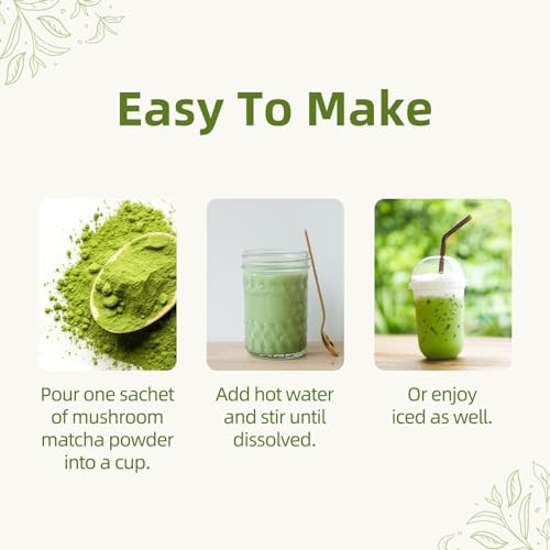 Mushroom Matcha Powder Latte Mix (7.4 Ounce)