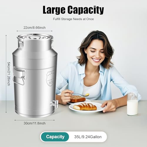 304 Stainless Steel Milk Bucket with Faucet