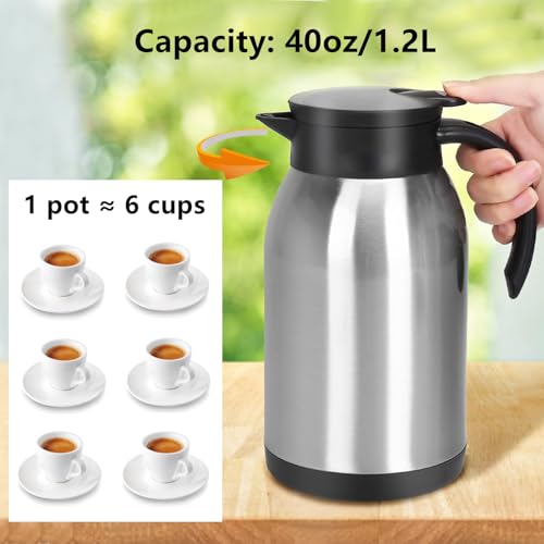 40oz Stainless Steel Thermal Coffee Carafe Dispenser