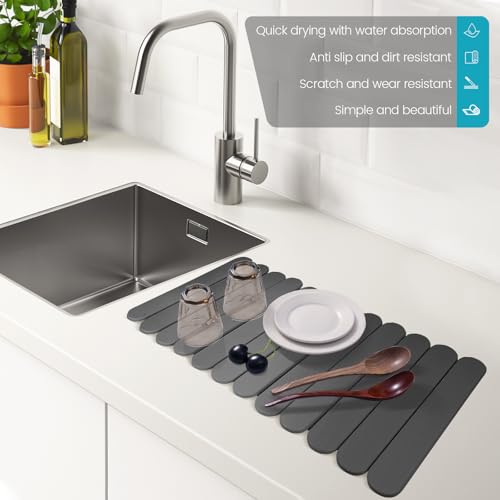 Extral Large Quick Dry Stone Drying Mat for Kitchen Counter