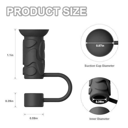 6 Pcs Silicone Straw Covers Cap (6 Count)