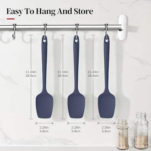 600ºF Heat Resistant Silicone Spoon Spatula Set of 3