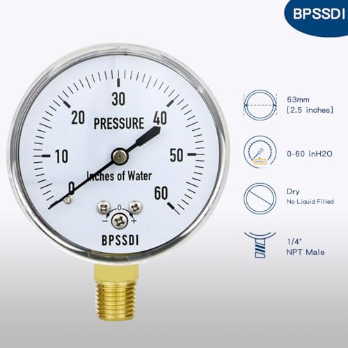 0 60 Inches of Water Column Gauge