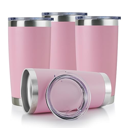 20oz Stainless Steel Tumbler Bulk with Lid (4 Count)