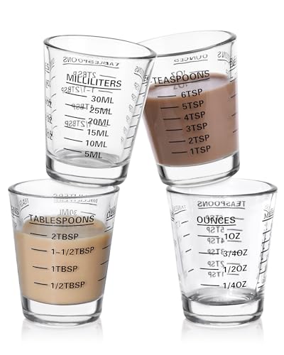 Shot Glass Measuring Cup Set (4 Count)