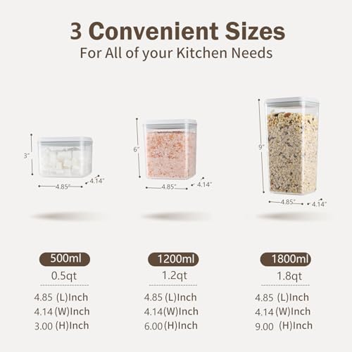 Pop Airtight Food Storage Containers Set with Lids (6 Count)