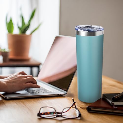 20 oz Skinny Tumbler with Lid and Straw (8 Count)