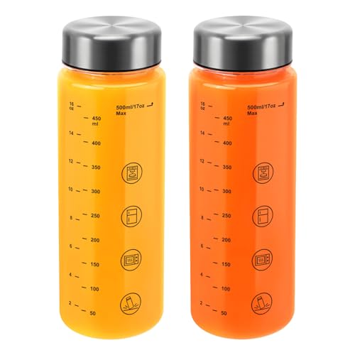 2 Pack Plastic Juice Bottles with Caps (2 Count)