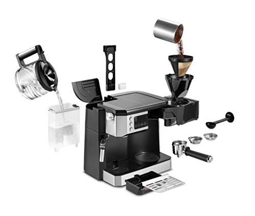 All-in-One Espresso & Coffee Maker, 10-Cup Pot, Milk Frother