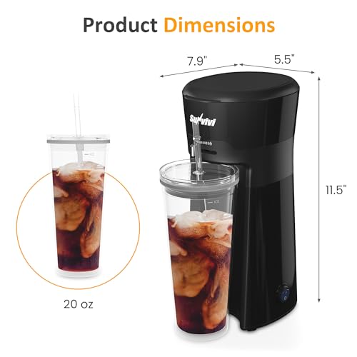 20Oz Iced Tea Coffee Maker with Reusable Filter