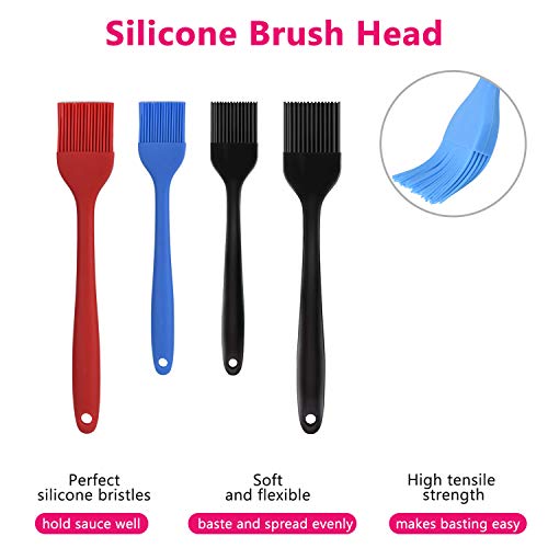 Silicone Basting Pastry Brush Set 4 Pack
