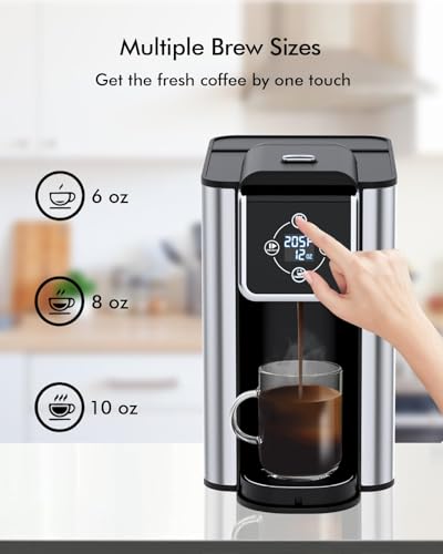 3-in-1 Single Serve Coffee Maker, 50oz Fast Brew Tea & Coffee Machine