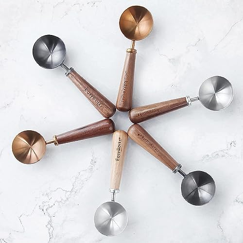 Retro Stainless Steel Coffee Spoon With Black Walnut Handle