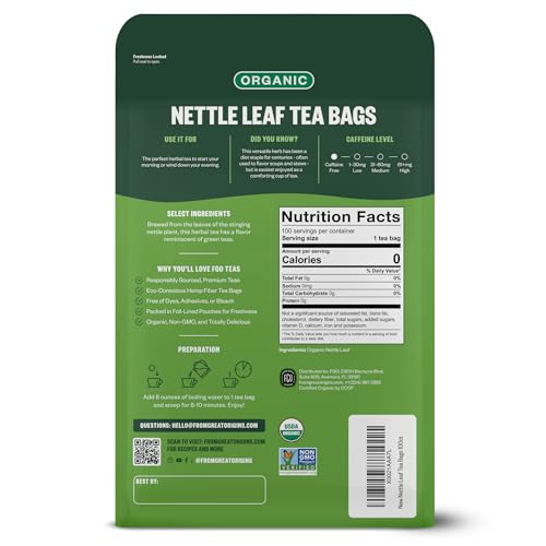 Organic Nettle Leaf Tea (100 Count)