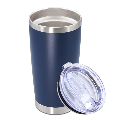 20oz Tumbler Stainless Steel Tumbler Coffee Tumbler with Lid Navy