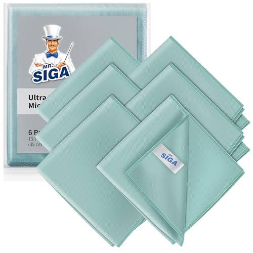 Ultra Fine Microfiber Cloths for Glass (6 Count)