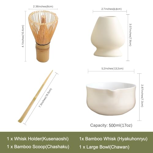 Matcha Set Matcha Whisk Set Includes 17 oz Matcha Bowl