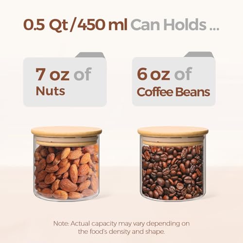 Glass Storage Containers with Lids 0.5 Qt (9 Count)