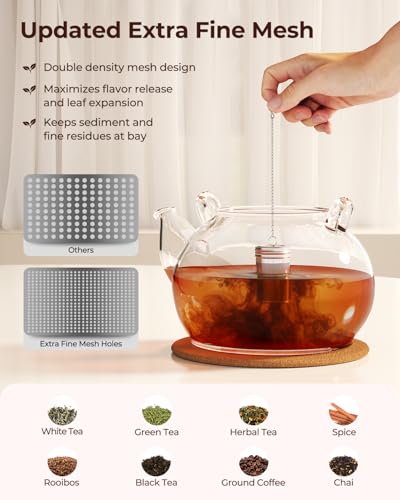 2 Pack Reinmoson 304 Stainless Steel Tea Infuser for Loose Leaf Tea (2 Count)