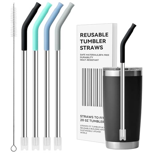 Stainless Steel Straws for 20 oz YETI Tumbler (4 Count)