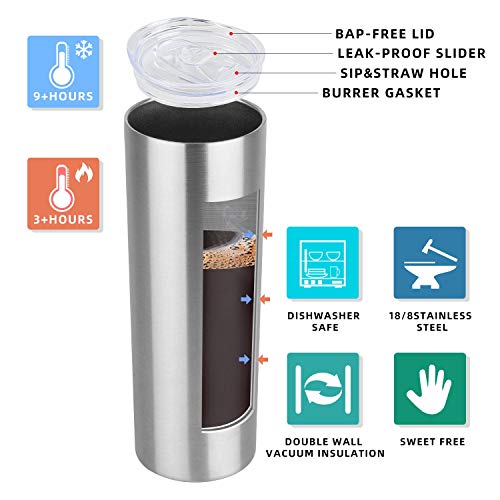 20 oz Skinny Tumblers Bulk Set (4 Count)