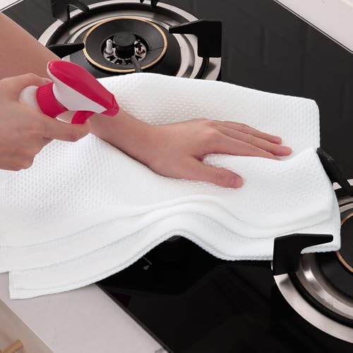 100% Cotton Oversized Waffle Weave Kitchen Towels 4 (4 Count)