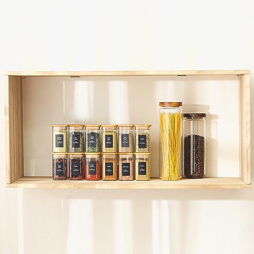 9 Oz Spice Jars with 275 Labels 16 Pack (16 Count)