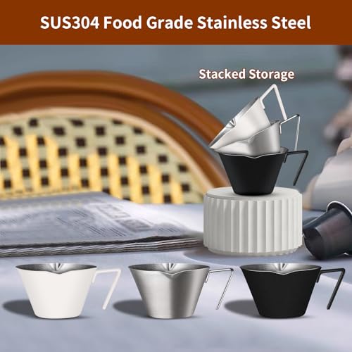 1 Pc Stainless Steel Espresso Shot Cup with Dual Scale