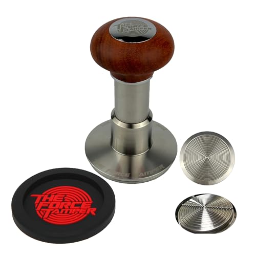 58.35mm C Rip Dis Set Reddish Brown Wooden Jellyfish Handle Coffee Tamper