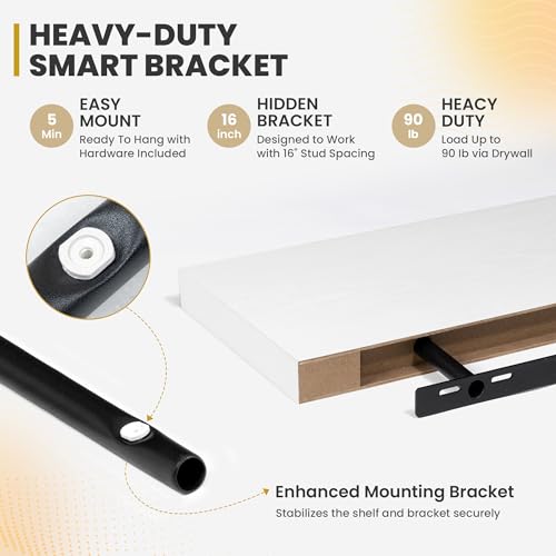 55 Inch Floating Shelves
