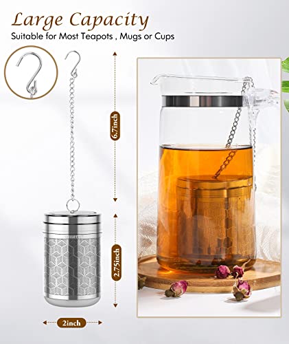 1 Pack Large Tea Infuser 304 Steel Fine Mesh for Teapots & Mugs